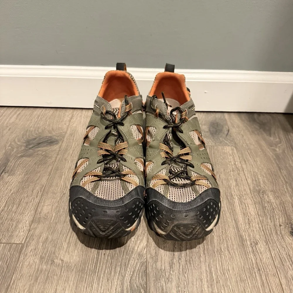 Merrell Waterpro Maipo Mens 10 Hiking Water Shoes Olive Trail Vibram Soles